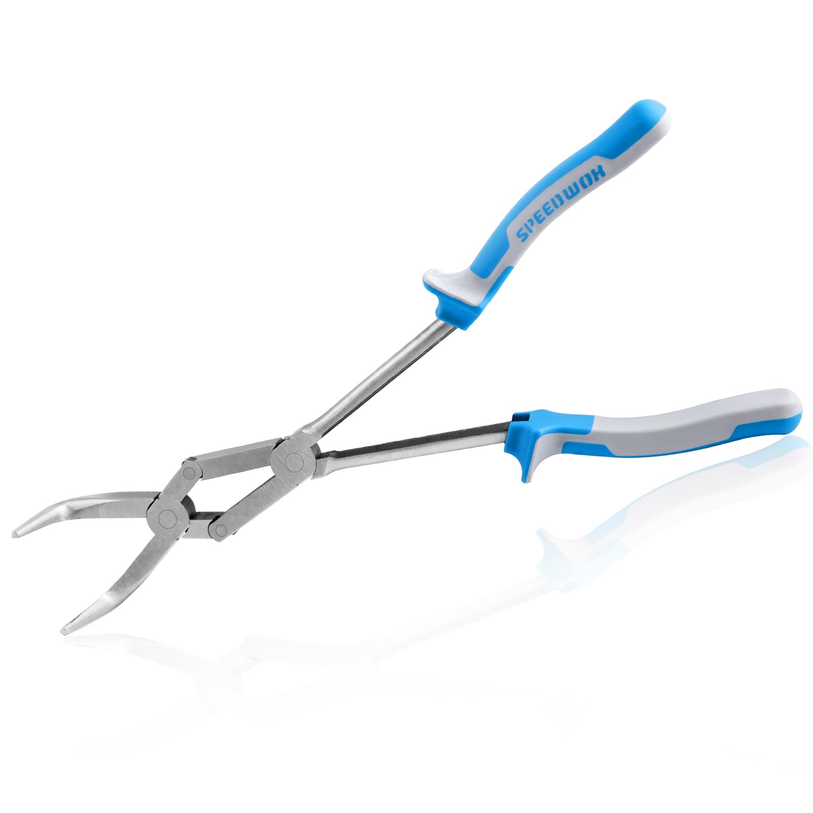 SPEEDWOX 13-Inch Long Reach Bent Double Jointed Dual Pivot Pliers